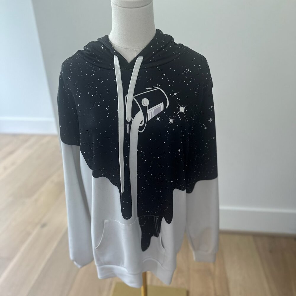 White and Black Hoodie